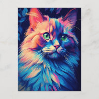 Chat à capuchon Maine coloré