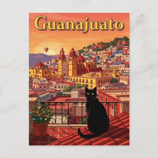 Carte Postale Chat à Guanajuato Mexique (Devant)