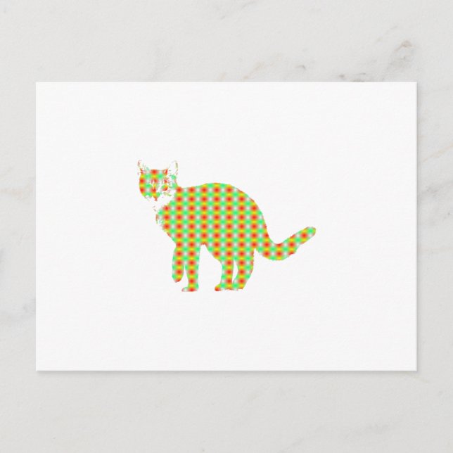 Carte Postale Chat à motifs (Devant)
