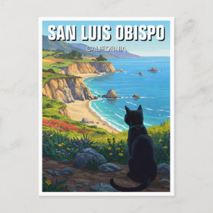 Carte Postale Chat à San Luis Obispo Californie Côte Centrale