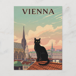 Carte Postale Chat à Vienne Autriche Voyage