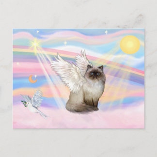 Carte Postale Chat angélique Himalayen au point chocolat