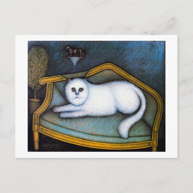 Carte Postale Chat Angora, Morris Hirshfield (Devant)
