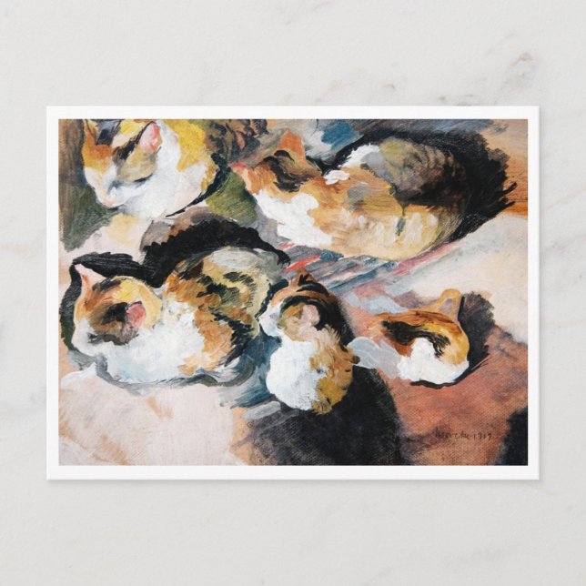 Carte Postale Chat, August Macke (Devant)