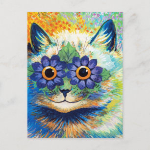 Carte Postale Chat aux yeux de fleurs   Louis Wain