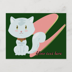 Carte postale Chat blanc