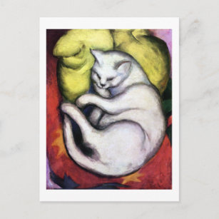 Carte Postale Chat blanc, Franz Marc