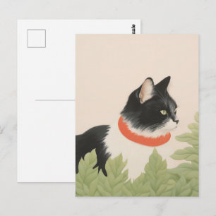 Carte Postale Chat Boho Mignon