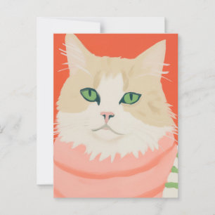Carte Postale Chat Boho mignon