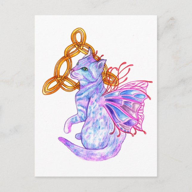 Carte Postale Chat celtique (Devant)