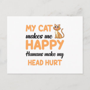 Carte Postale Chat Chats Amoureux des chats Animal Kitten Animal