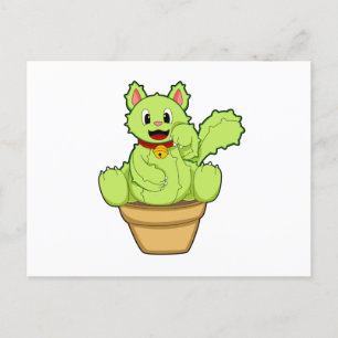 Carte Postale Chat comme Cactus