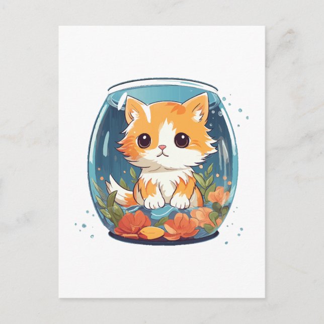 Carte Postale Chat coupable (Devant)