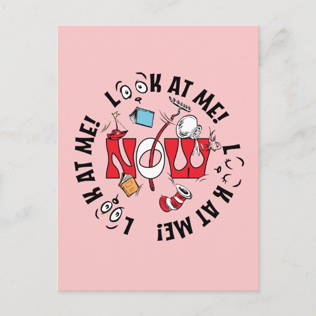 Carte Postale Chat dans le Chapeau | Regarde-moi ! Regarde-moi ! (Devant)