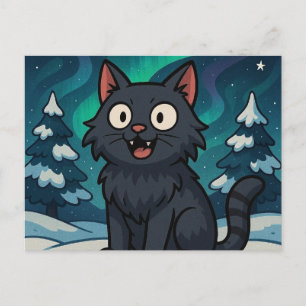 Carte Postale Chat de Noël islandais de Yule 