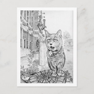 Carte Postale Chat de Philly près de l'Académie des sciences nat