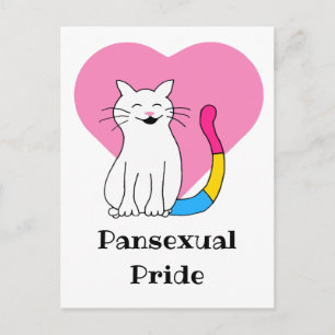 Carte Postale Chat de Pride Pansexual
