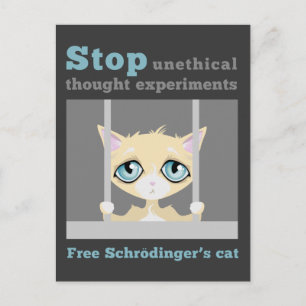Carte Postale Chat de Schrodinger gratuit