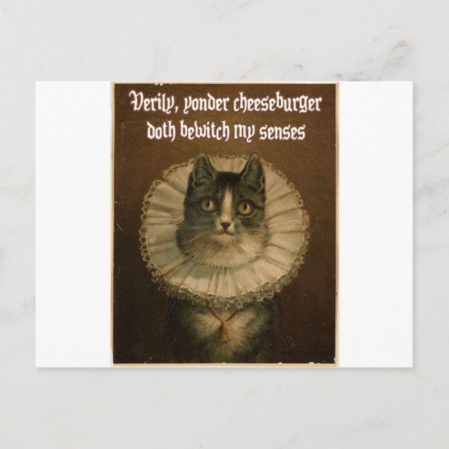 Carte Postale Chat de Shakespeare (Devant)