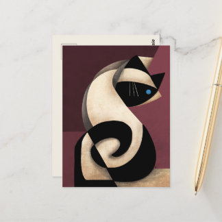 Carte Postale Chat de Siamese