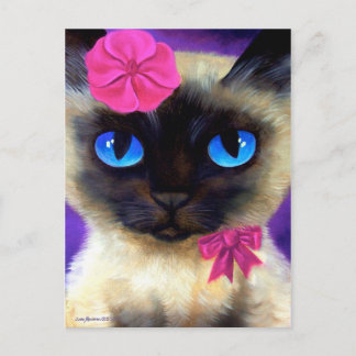 Carte postale chat de Siamese - 155 Charme