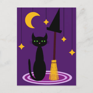 Carte Postale Chat de sorcière