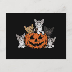 Carte Postale Chat des années 90 Halloween Rétro Saison effrayan