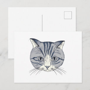 Carte Postale Chat dessiné à la main