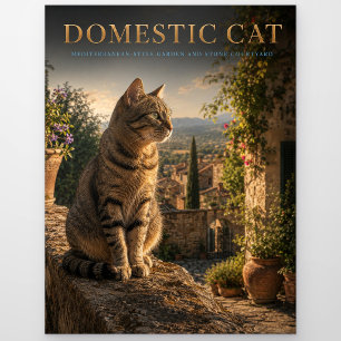 Carte Postale Chat Domestique Jardin Cour ANIMALS