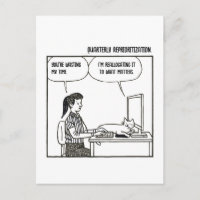 Chat drôle humour de travail de bureau bande dessi