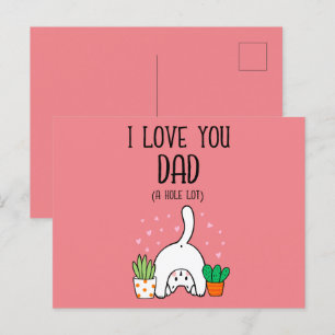 Carte Postale Chat Drôle Je T'aime Papa Un Gros Tas