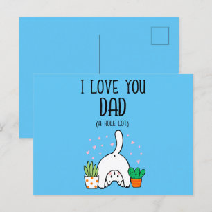 Carte Postale Chat Drôle Je T'aime Papa Un Gros Tas