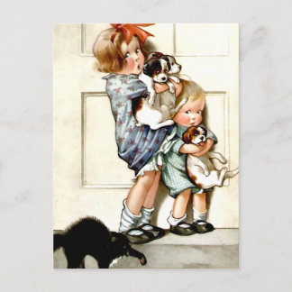 Carte Postale Chat effrayant