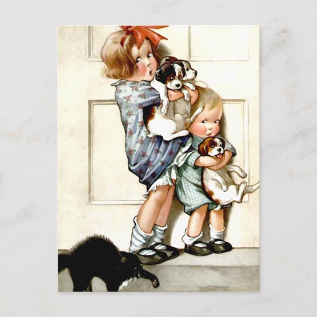 Carte Postale Chat effrayant (Devant)