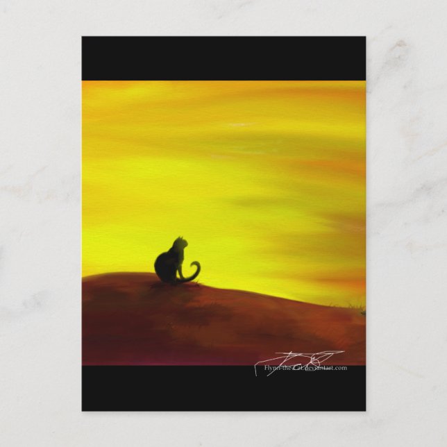 Carte Postale Chat en automne - Autumneve (Devant)