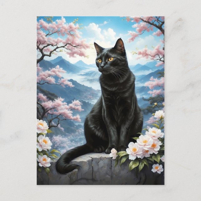Carte Postale chat en Chine (Devant)