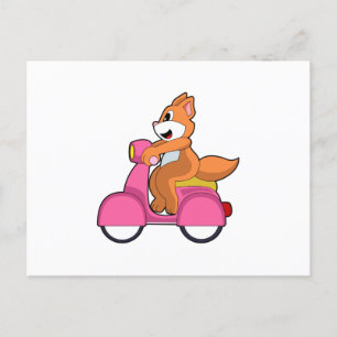 Carte Postale Chat en motard avec scooter.PNG