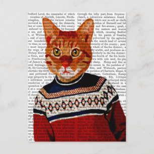 Carte Postale Chat en Sweat de ski 2