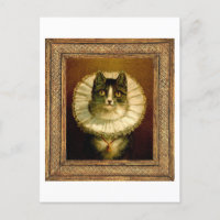 Chat encadré en costume de collier élisabéthain Ca