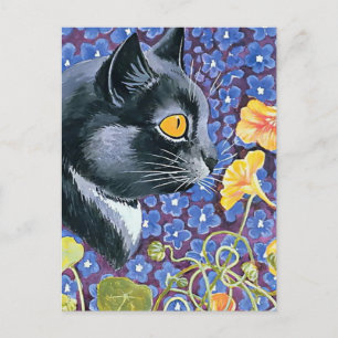 Carte Postale « Chat et capucines » par Louis Wain