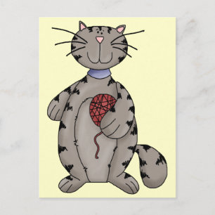 Carte Postale Chat et fils