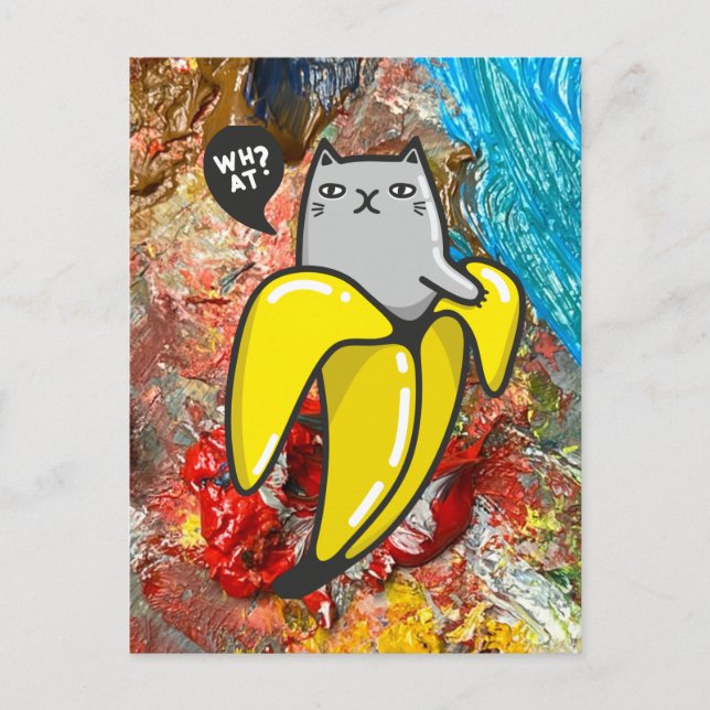 Carte Postale Chat et les couleurs (Devant)