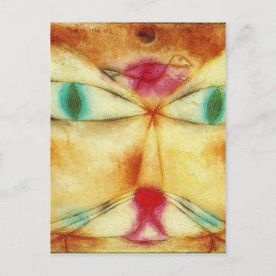 Carte Postale Chat et oiseau par Paul Klee