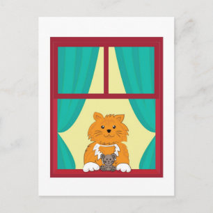 Carte Postale Chat et souris