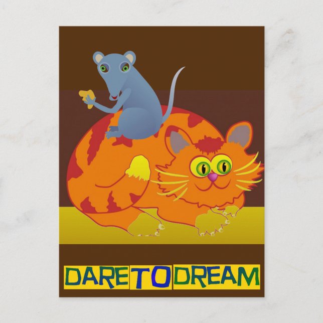 Carte Postale Chat et souris (Devant)
