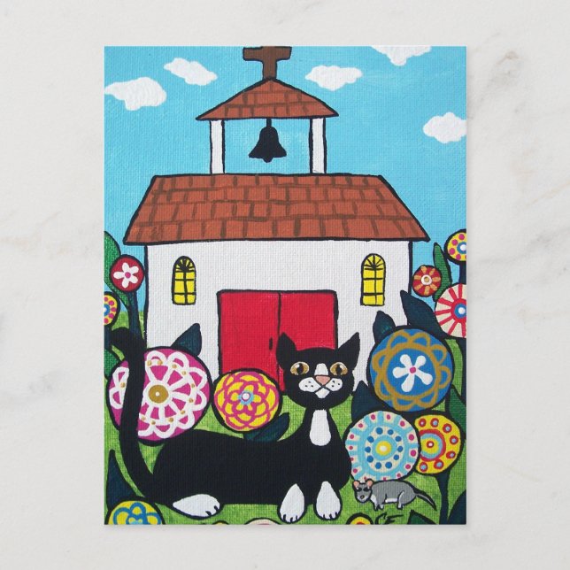 Carte postale Chat et souris des gardiens de l'égl (Devant)