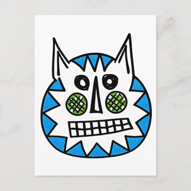 Carte Postale Chat flou (Devant)