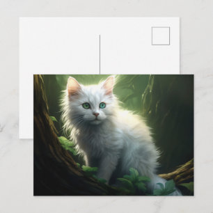 Carte postale Chat Foret 6