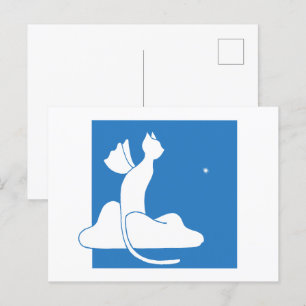 Carte Postale Chat Gardien