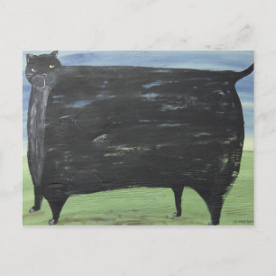 Carte Postale Chat gras Folk